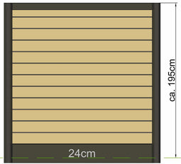 Tuindeco - Berton sleufpaal Zaan gecoat tussenmodel 275 cm Tuindeco