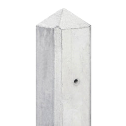 Tuindeco - Berton paal IJssel wit/grijs tussenmodel met kabeldoorvoer 280 cm Tuindeco