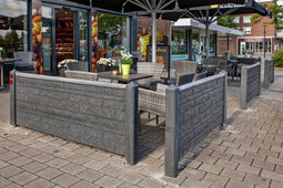 Tuindeco - Berton borderpaal Hunze antraciet tussenmodel 145 cm Tuindeco