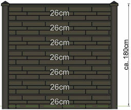 Tuindeco - Berton sleufpaal Reest gecoat hoekmodel 246 cm Tuindeco