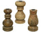 Decoris - Kandelaar mango l8b8h15 cm bruin a3