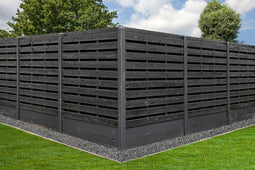 Tuindeco - Midden-Europees grenen tuinplank gedroogd, zwart gespoten, geschaafd 4rh 1,6 x 14,0 x...