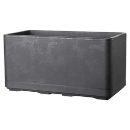 Muret Plantenbak - DEROMA - Cosmo - Antraciet - Met waterreservoir - Wielen - 78 cm