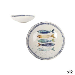 Diep bord La Mediterránea Peixe Ø 21 cm (12 Stuks)