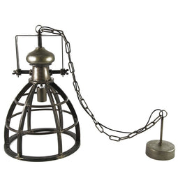 Homestylingshop Hanglamp - Hanglamp industrieel - Hanglamp grijs/zwart Ø34 cm