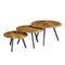 Homestylingshop Salontafel Stijn set van 3 - Salontafel hout - Ronde salontafels