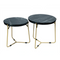 Homestylingshop Salontafels rond - salontafel marmer - salontafel Zwart 50-40 cm