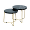 Homestylingshop Salontafels rond - salontafel marmer - salontafel Zwart 50-40 cm