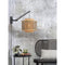 Wandlamp Bhutan - Bamboe Zwart/Naturel - 40x40x34cm