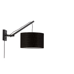 Wandlamp Andes - Bamboe Zwart/Zwart - 50x32x45cm