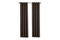 Larson - Luxe effen blackout gordijn - met ringen - 1.5m x 2.5m - Chocoladebruin