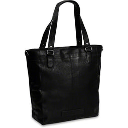 Chesterfield Leren Shopper Jade Zwart