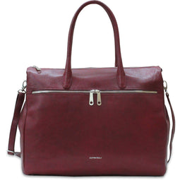 Gigi Fratelli Dames Leren Laptoptas 17 inch Romance Business ROM8007 Rubino