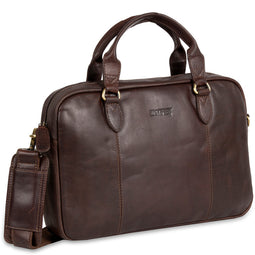 Justified Leren Schoudertas 13 inch Max Bruin