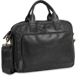 Justified Leren Laptoptas 14 inch Max Zwart