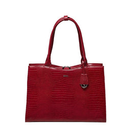 SOCHA Dames Laptoptas 14 inch Midi Croco Burgundy