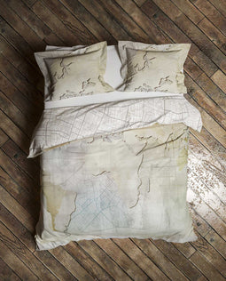 Heckett Lane Dekbedovertrek Katoen Rayan sahara beige