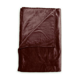 Zo Home Flanel Fleece Plaid Cara - mahogany red - 140x200