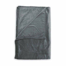 Zo Home Flanel Fleece Plaid Cara - dark grey - 140x200