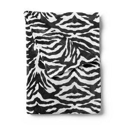 Zo Home Flanel Fleece Plaid Zebra - black - 140x200cm