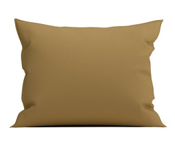 Yellow Kussensloop Percal Katoen cognac brown