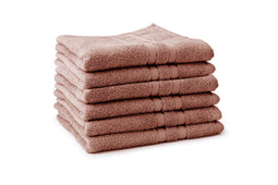 LINNICK Pure Handdoek 60x110cm - rose - Set van 6