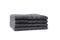 LINNICK Pure Douchelaken 70x140cm - dark grey - Set van 4