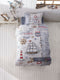 LINNICK Kinder Dekbedovertrek 100% katoen Saillife - light blue 140x200cm
