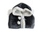 LINNICK Hoodie Flanel Fleece Deken Met Capuchon Croco - zwart - 130x180cm