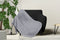 LINNICK Flanel Fleece Deken Croco - zilver - 140x200cm