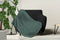 LINNICK Flanel Fleece Deken Croco - olijf groen - 140x200cm