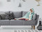 LINNICK Hoodie Flanel Fleece Deken Met Capuchon Croco - mint groen - 130x180cm