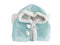 LINNICK Hoodie Flanel Fleece Deken Met Capuchon Croco - mint groen - 130x180cm