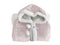 LINNICK Hoodie Flanel Fleece Deken Met Capuchon Croco - licht roze - 130x180cm