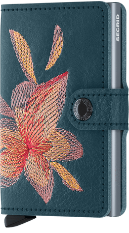 Secrid Mini wallet Stitch Magnolia Petrolio