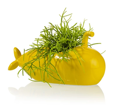 Bitten submarine bloempot