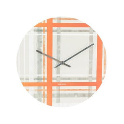 Karlsson Tartan wandklok oranje