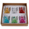 Glazen engeltjes gekleurd set 6 stuks