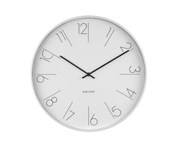 Karlsson wandklok Elegant Numbers wit
