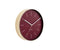 Karlsson wandklok Minimal rood met gouden kast