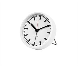 Karlsson Classic alarm klok staal wit