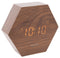 Karlsson Hexagon Wekker bruin
