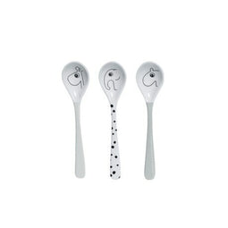 Done by Deer spoon set Happy dots grijs