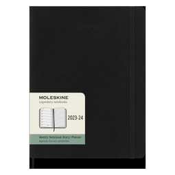 Moleskine 18M agenda Weekly XL Black Soft Cover