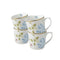 Laura Ashley Gift Set 4 Cups Cobblestone Pinstripe 32 cl.