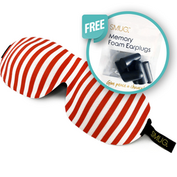 Contoured 3D Blackout Sleep Mask - Candy Cane Print - Sleep Mask Only