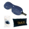 Contoured 3D Blackout Sleep Mask - Night Sky Print - Sleep Mask Black Earplugs & Bag