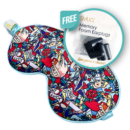 Satin Sleep Mask - Tattoo Print - Sleep Mask Only