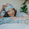 Two Satin Pillowcases, Sleep Masks & Hair Scrunchies Set - Grey