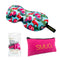 Contoured 3D Blackout Sleep Mask - Flamingo Print - Sleep Mask, Pink Earplugs & Bag